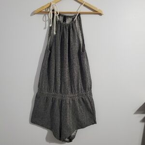 Bobi Los Angeles Romper Women's  Size Medium Gray Cut Out Festival Boho